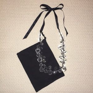 J Crew Crystal Bead Tie Necklace